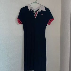 VINTAGE THRIFTED DRESS with COLLAR AND BUTTERFLY